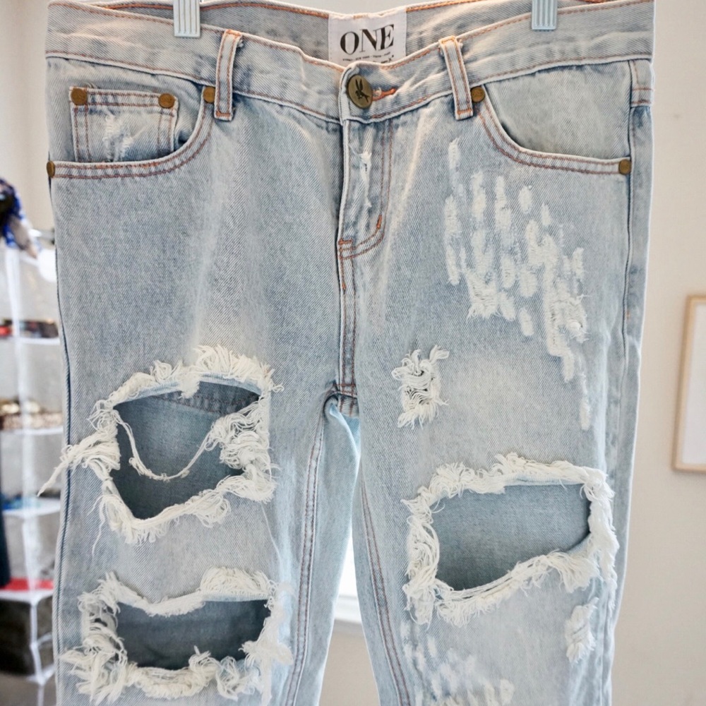NWOT One Teaspoon Boyfriend Jeans size 26 - Picture 6 of 6